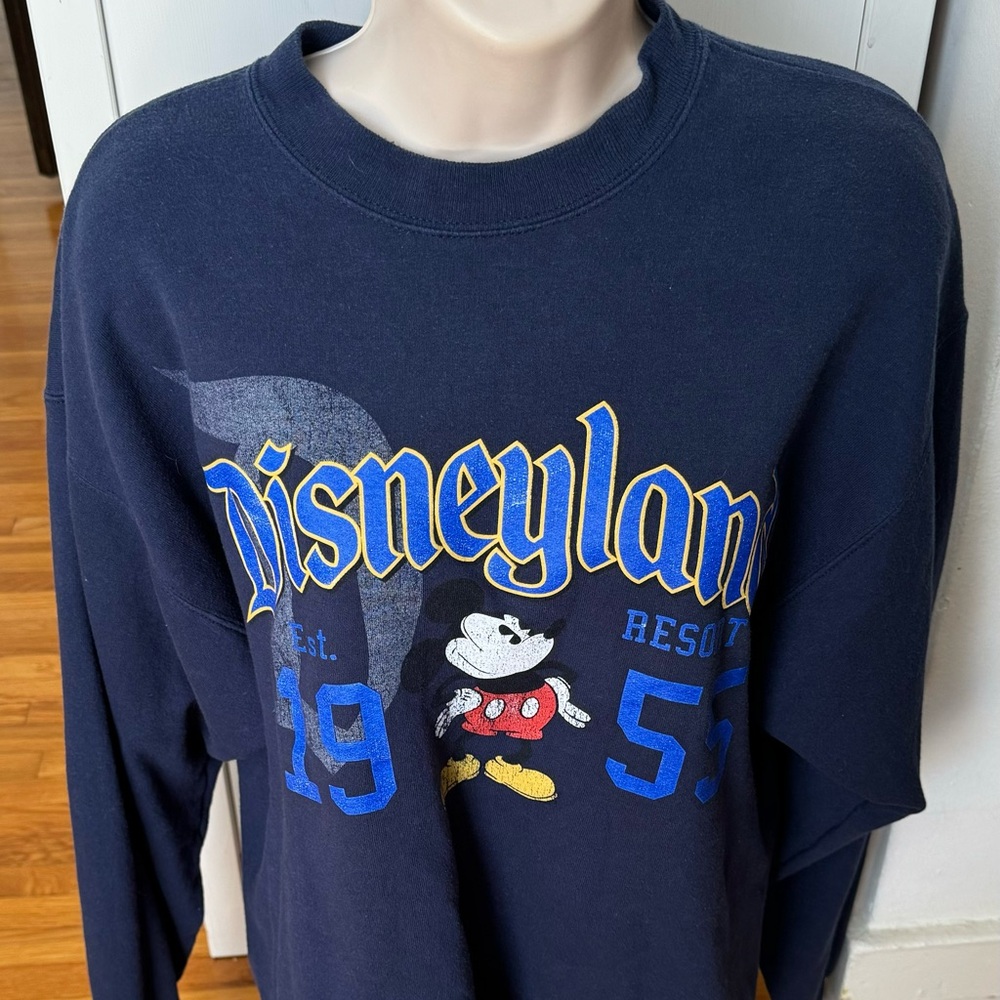 Disney X Hanes Disneyland Resort navy blue Established 1955 Mickey sweatshirt M